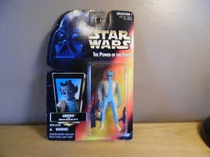 POTF Greedo Power of the Force Star Wars Modellino 1996 Carta Arancione - Foto 1 di 6