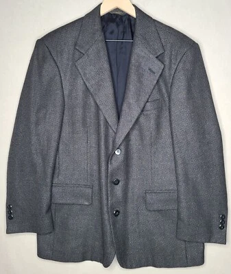 John Henry Men's Classic-Fit Black Wool Suit 40-S - Image 1 of 4