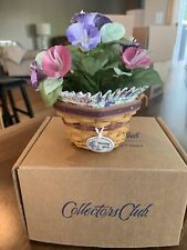 Longaberger May Series Collector's Club Miniature Morning Glory Basket & Flowers