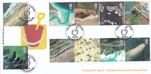 Coastlines Brazier Pub FDC Bucket & Spade Weston-super-Mare 2001 19/42 (138064) - Imagen 1 de 2