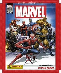 10 PACKS 50 Stickers 10 Cards 80th Anniversary 80 years MARVEL PANINI Collection - Picture 1 of 13