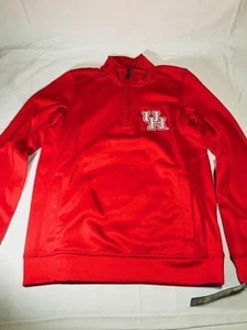 Gen 2 Houston Cougars Youth Boys Trainer 1/4 Zip Track Jacket, Red, Youth Small - Picture 1 of 1