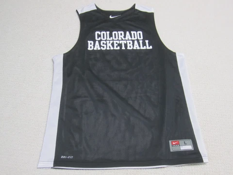 Colorado Buffaloes Jersey Mens Large Black White Reversible Basketball Dri-Fit Cover