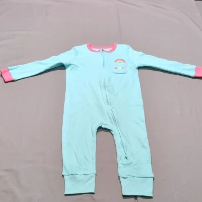 Koala Kids Blue and Pink One Piece Footies with Stretchy Comfort - Image 1 of 3