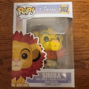 Funko pop Disney The Lion King Simba (w/Leaf Mane) #302 vinyl figure vaulted - Picture 1 of 8