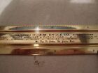 Vintage J. M. Engle Co Elizabethtown Pa Gold Color 12" Metal Ruler
