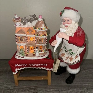 Kurt Adler 10.5-Inch Battery-Operated Fabriche Santa Decorating LED.PLEASE READ! - Picture 1 of 8