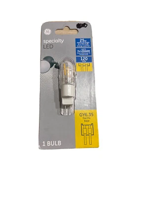 GE LED Bulb 3 Watt Replaces 25W 250 Lumens #93129030 T4 GY6.35 Bi Pin - Image 1 of 3