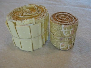 Gelee Rollen 24 2 1/2" Streifen Gelb & Gold - Bild 1 von 2