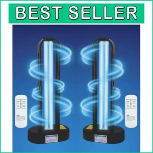 Dual Function UVC Light - 38W Ozone & Ozone-Free UV Sanitizers, 2 Pack - Photo 1 sur 11