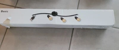 plafonnier noir 4 spots gu10 inclus - Photo 1/4