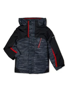 Swiss Alps Boys Space Dye Ski & Snowboard Jacket Blue Hooded Winter Coat NEW - Picture 1 of 8