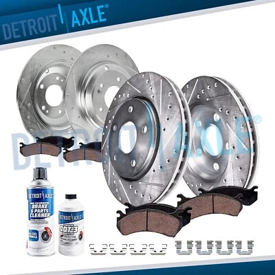 10pc Front Rear Drilled Rotors Brake  Pads for 2010-2016 Hyundai Genesis Coupe - Image 1 of 4