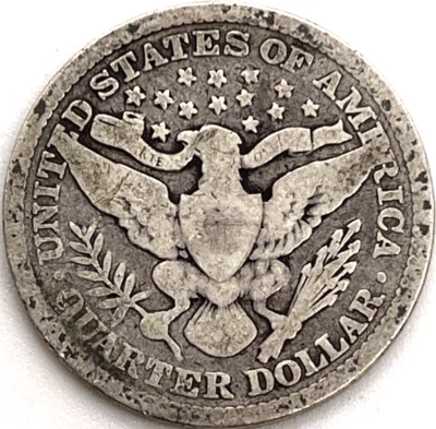 1899 Barber Silver Quarter in a SAFLIP® - VG- (Good+) - Image 1 of 2