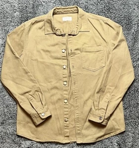 Men’s Cotton & Co Jean Lightweight Jacket Shirt Tan Size M - Picture 1 of 14