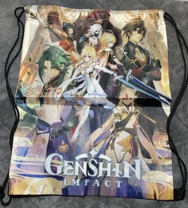 Genshin Impact Cinch Bag OG characters Drawstring Anime Backpack - Picture 1 of 10