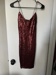 Clubkleid Damen klein burgunderrot Pailletten - Bild 1 von 5