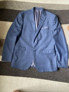 ORIGINAL PENGUIN Munsingwear Size 44L Wool Blend Sport Jacket Coat Blazer Blue - Picture 1 of 13