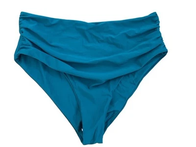 Pantalones de traje de baño Zaful para mujer XL azul verdoso verde acanalado solo parte inferior de bikini para mujer Foto 1 de 4