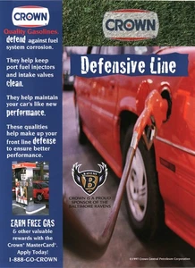 1997 PRINT AD - CROWN PETROL AD - PROUD SPONSOR OF THE BALTIMORE RAVENS - Bild 1 von 1