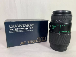 Quantaray Tech-10 75-300mm f4-5.6 for CANON AF Camera Lens w/ Caps - Picture 1 of 9