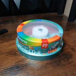 Memorex Cool Colors LightScribe 700 MB 80 Min 52X CD-R 20pk - Afbeelding 1 van 4