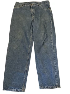 Vintage 90’s Carhartt Blue Jeans Size 36x30 Straight Workwear - Picture 1 of 6
