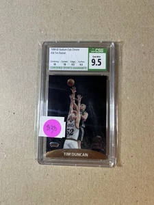Tim Duncan 1999-00 Stadium Club Chrome CSG 9.5 GEM MINT - Picture 1 of 3