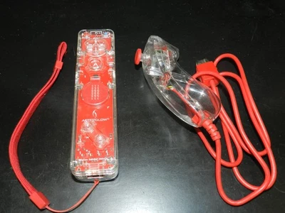 RED AFTERGLOW DELUXE Remote & Nunchuk Controller Set Nintendo Wii Tested - Image 1 of 2