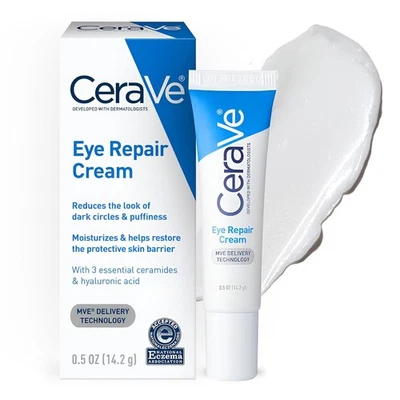 ✨ Crema reparadora de ojos CeraVe - Tratamiento de hinchazón y ojeras, 0,5 oz, juego de 3 Foto 1 de 2