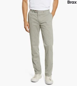 BRAX NWT EVANS STRAIGHT LEG STRETCH MINT COTTON/KAPOK CHINO PANT. 34X32 (EU 50) - Picture 1 of 13