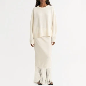 Weicher Ziegen Kaschmir Pullover Oversize Boyfriend Rundhals Pullover XS - Bild 1 von 11