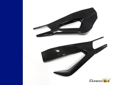 BMW S1000RR 2019> S1000R 2021> CARBON SWINGARM COVERS IN TWILL GLOSS WEAVE - Image 1 of 4