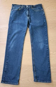 Levis 505 Jeans Mens 36x32 Blue Medium Wash Straight Denim American Cowboy  - Picture 1 of 12
