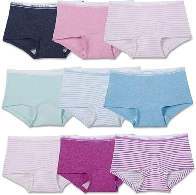 Fruit Of The Loom Niña 9 Paquete De Calzoncillos Boyshort - Imagen 1 de 2