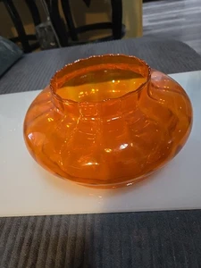 Vintage Bonboniere mundgeblasen orange. - Bild 1 von 4