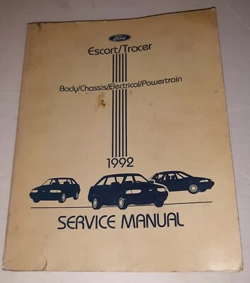 1992 Ford Escort Tracer Body Chassis Electrical Powertrain Service Manual Foto 1 de 4
