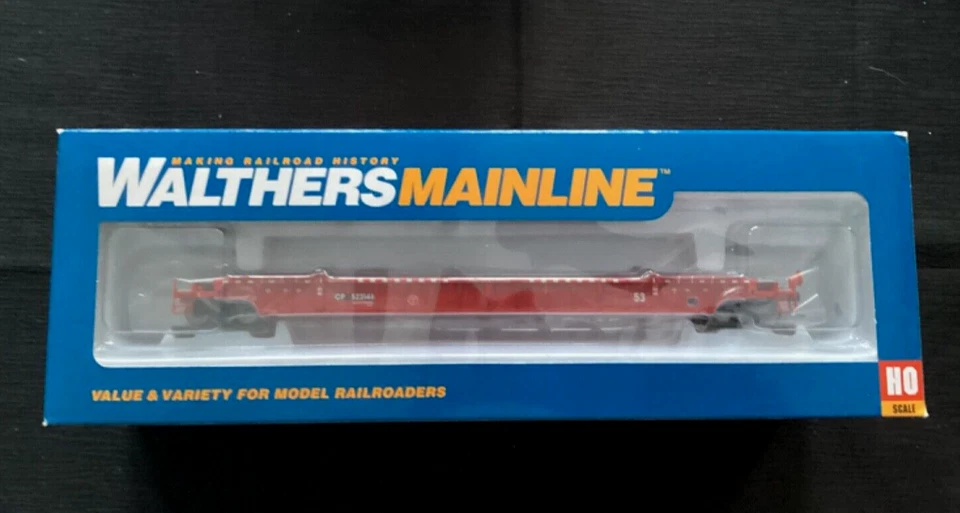 WALTHERS MAINLINE 1/87 HO CP 53' NSC WELL CAR 3-UNIT RD #523148 F/S # 910-55061