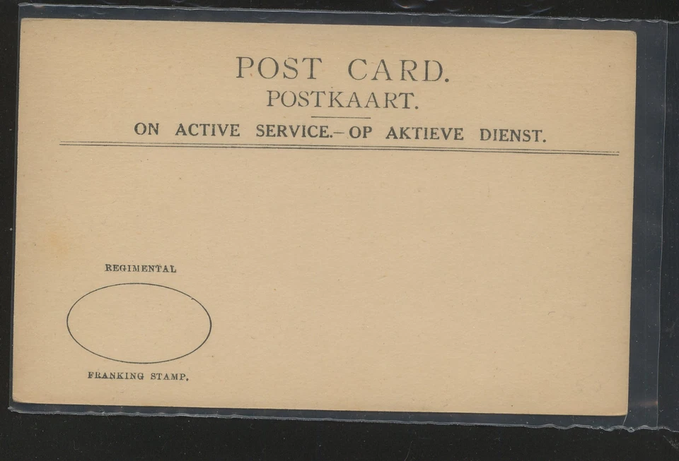 Tarjeta postal militar de Sudáfrica sin usar KL0526 Foto 1 de 1