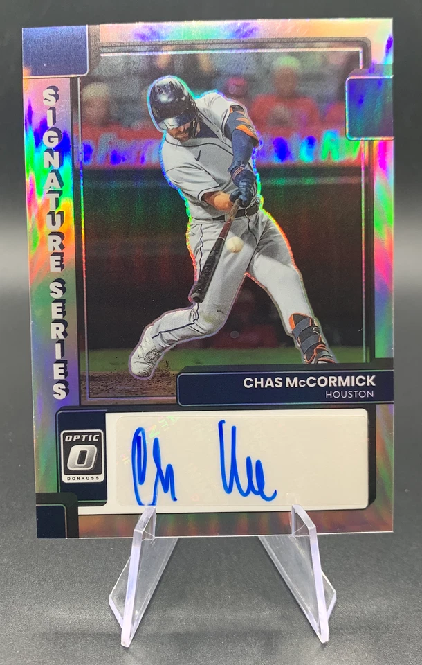 2022 Chas McCormick Donruss Optic Signature Series Silver Prizm Auto | Astros - Image 1 of 2