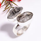 Herkime Diamond Gemstone Handmade 925 Silver Plated Ring Adjustable Gsr-8735