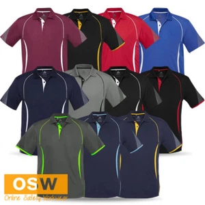 MENS WOMENS SPORTS CLUB GYM TEAM TRADIES OFFICE BREATHE UNIFORM WORK POLO SHIRTS - Picture 1 of 14