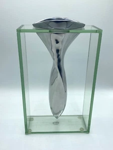 Badash Handmade Vase Glass and Aluminum 13 1/4" Tall (C) - Picture 1 of 8
