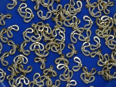 Vintage Gold Bow Tie Shank Button 20mm Lot of 6 A239 - Image 1 of 4