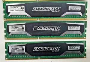 Crucial Ballistix Sport 12GB (3x4GB) DDR3 BLS4G3D1609DS1S00.16FER2 1,5V #R2279 - Bild 1 von 2