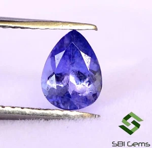 0.37 Cts Certified Natural Tanzanite Pear Cut 5.50x4 mm Faceted Loose Gemstone - Picture 1 of 5