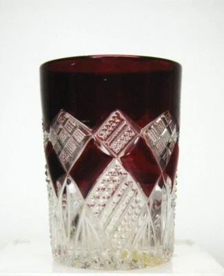 EAPG *** RUBY STAINED TUMBLER IN NATIONAL EUREKA PATTERN.ERA 1900. - Image 1 of 3
