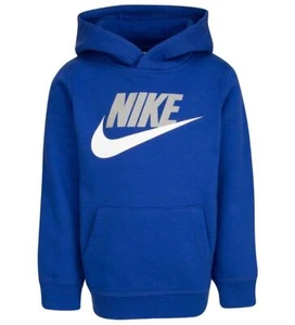 Nike Boys Kids Fleece Pullover Hoodie Sweater Blue 76G703-B0W - Picture 1 of 3