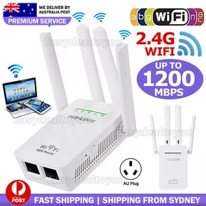 1200Mbps WiFi Range Extender Repeater Wireless Amplifier Router Signal Booster - Picture 1 of 9