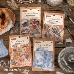 40 PCs Art Painting Stickers Scrapbooking Journal Diary Transparent Sticker AU - Picture 1 of 20